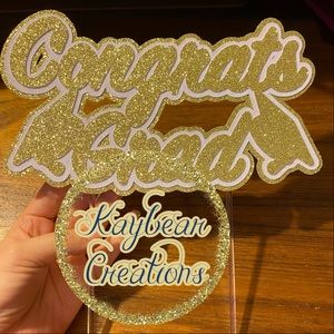 Congrats grad cake topper